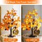 2 Pack Fall Lighted Maple Tree Tabletop - 24 Acorns LED Lights with 6 Pine Cones